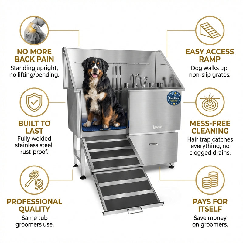 Say Goodbye To Lifting Your Dog, Scrubbing Your Bathroom, And Paying Groomers Forever